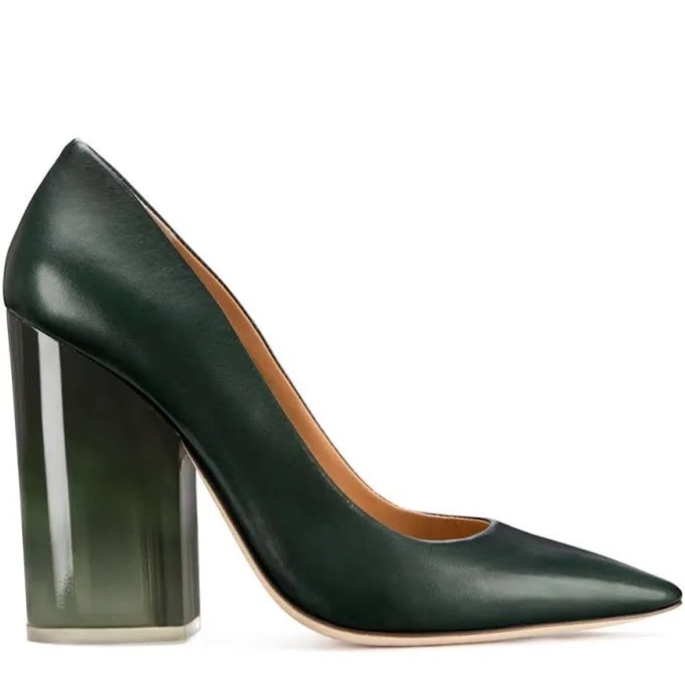 Tory Burch Francesca Green Heel Pumps